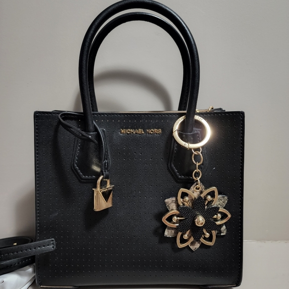 Michael Kors Perforated Mercer Bag in Black - Picture 2 of 5
